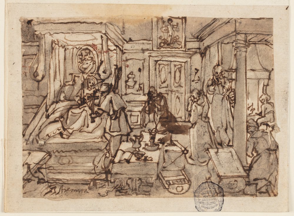 Extreme Unction by Jan van der Straet, called Stradanus