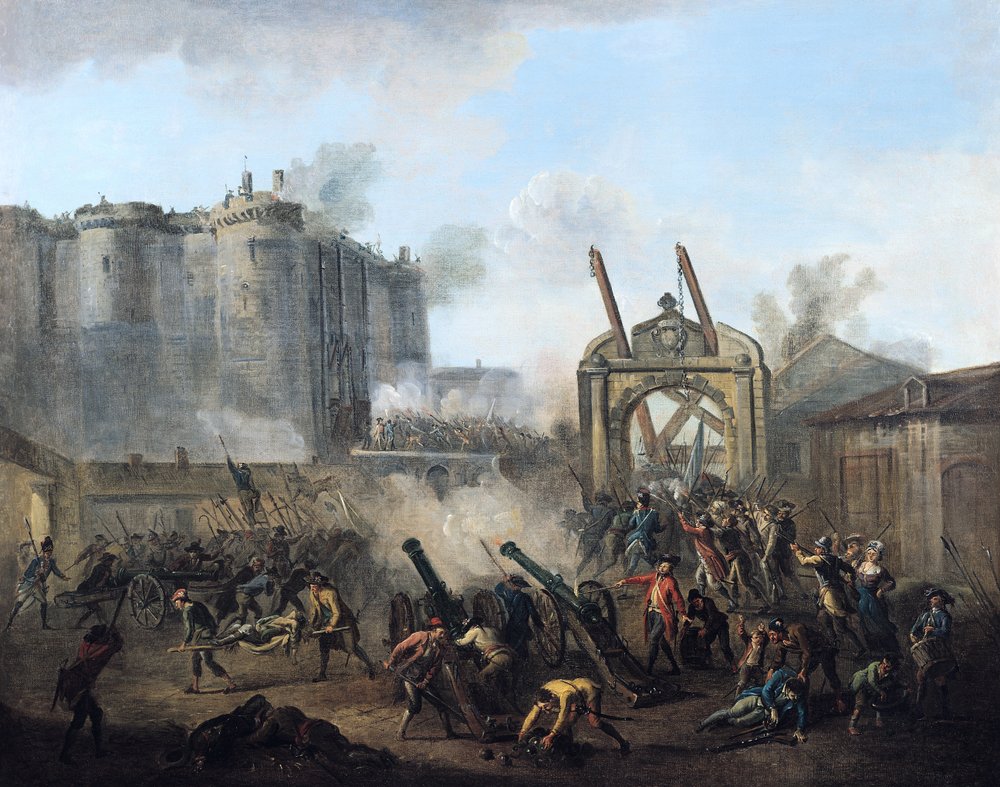 The storming of the Bastille on 14th July 1789
