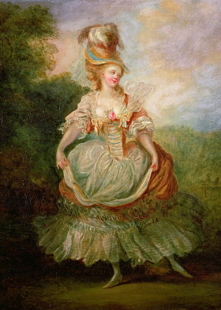Dancer with a Rose Decolletage by Jean-Frederic Schall