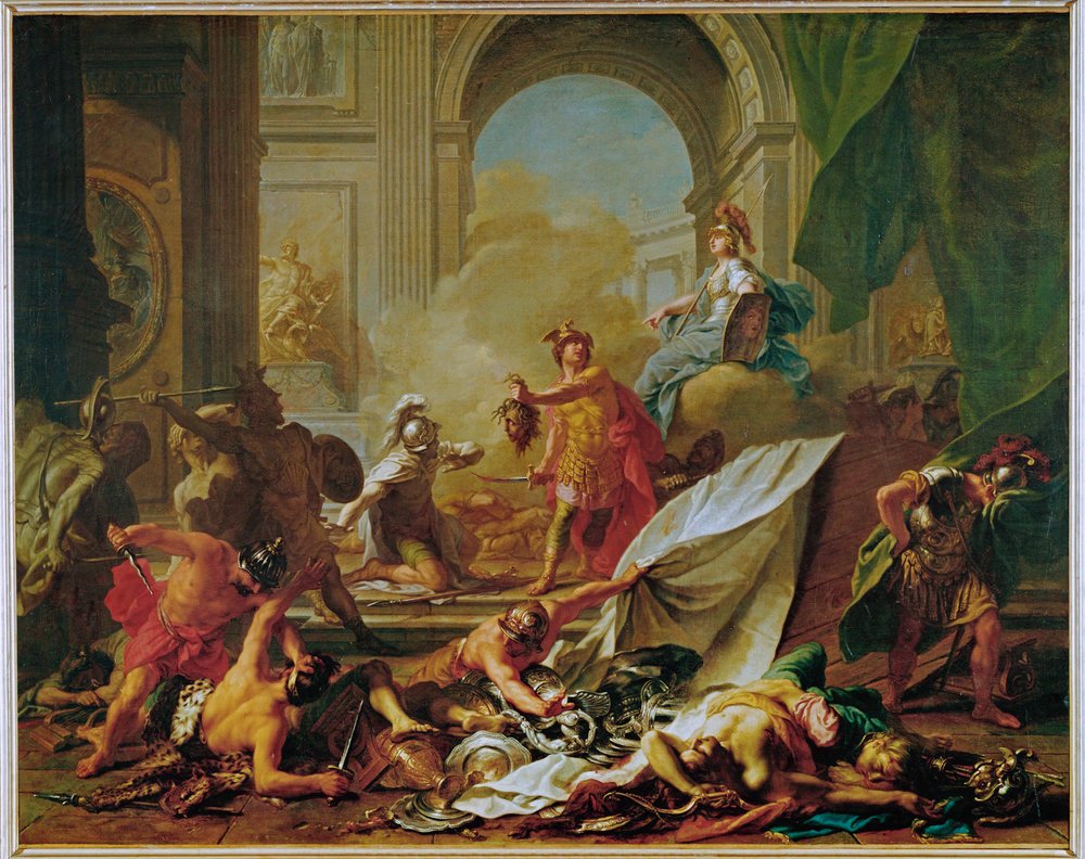 Perseus Petrifies Phineus and His Companions with the Head of Medusa