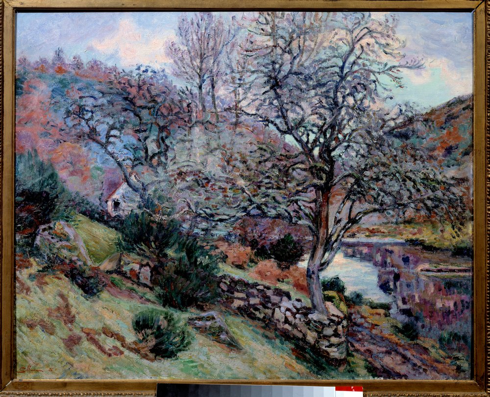 Crozan, the Rock of the Echo. Painting by Jean Baptiste Armand (1841-1927) by Jean Baptiste Armand Guillaumin