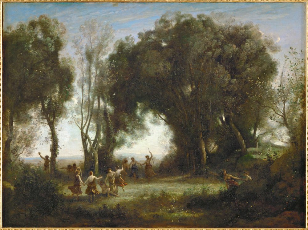 A Morning, Dance of the Nymphs by Jean Baptiste Camille Corot