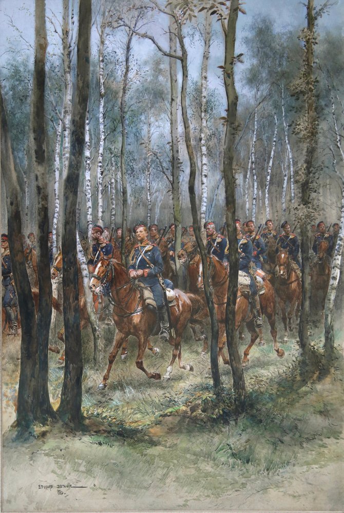 Soldiers on Horseback, 1884 by Jean-Baptiste Edouard Detaille