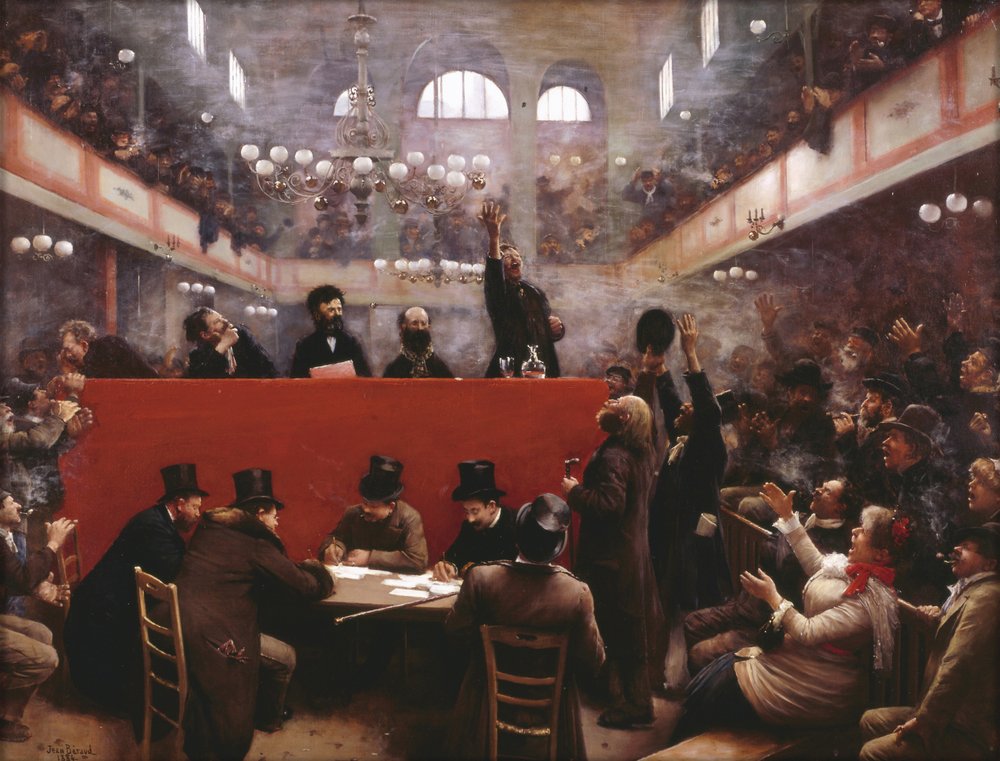 At the Graffard Meeting Hall by Jean Beraud