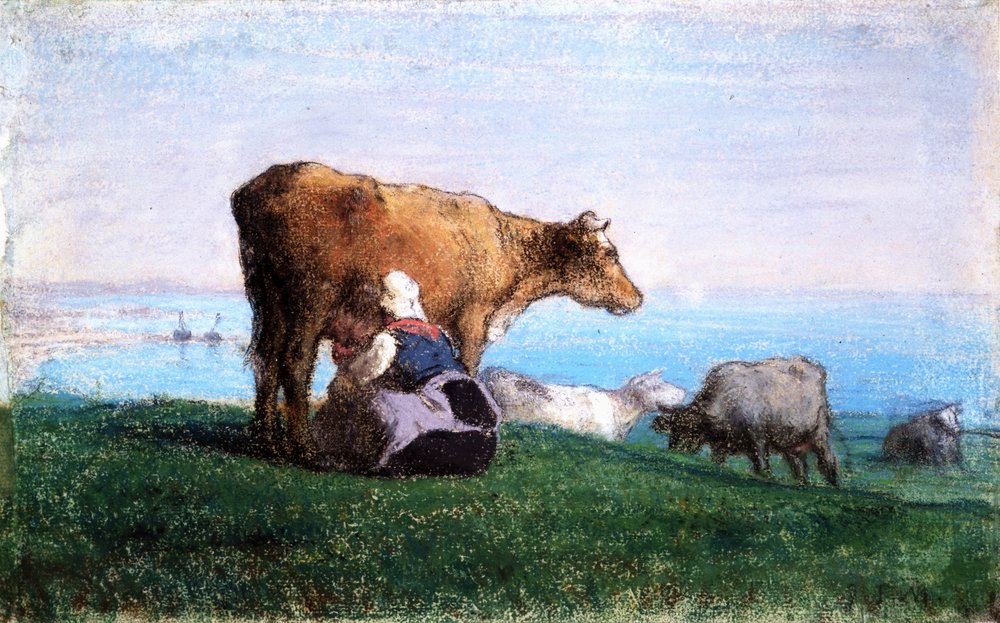 The Milkmaid by Jean-Francois Millet