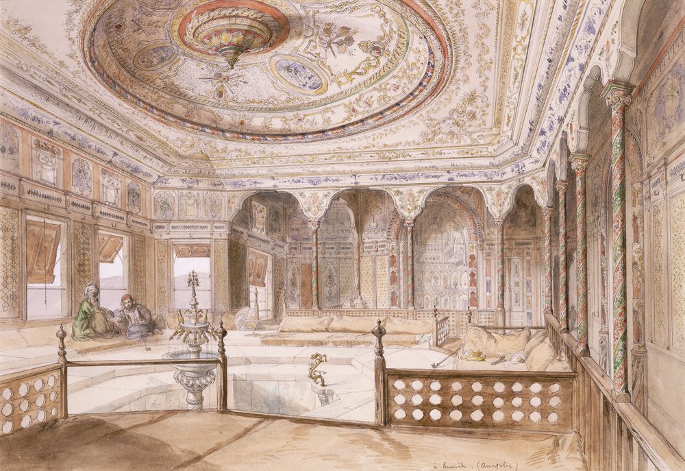 An Interior of a Palace at Uyne von Jean Joseph Bonaventure Laurens