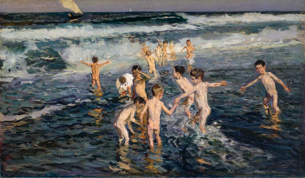 Bathing children, 1899 by Joaquin Sorolla y Bastida