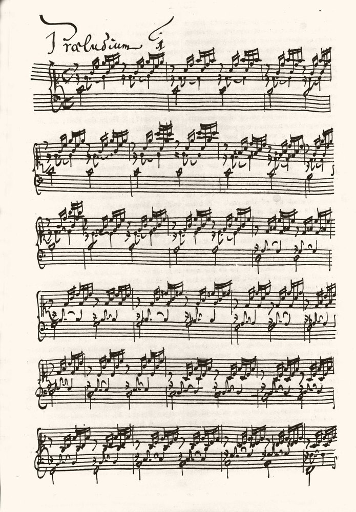 Page of a sheet music for Johann Sebastian Bach