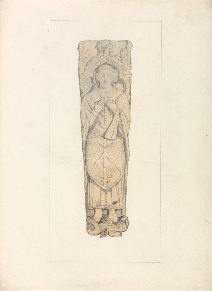 Study of a Coffin Lid from Houghton Churchyard, Norfolk by John Sell Cotman