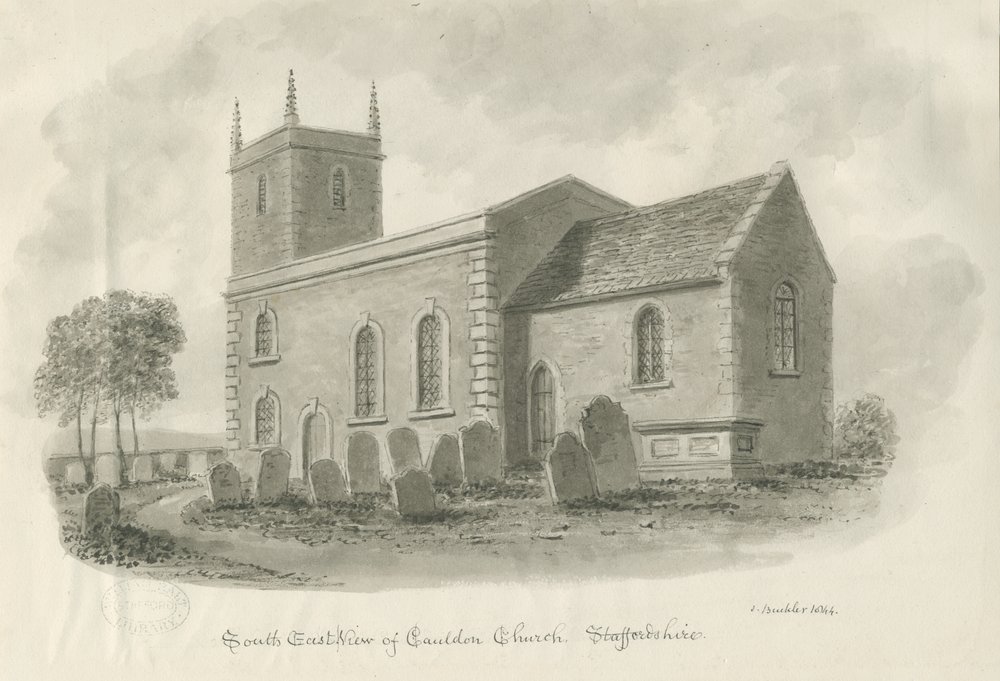 Cauldon Church by John Buckler: Buy fine art print