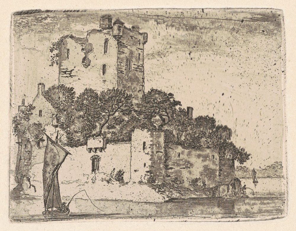 Loch Orr Castle by John Clerk, of Eldin