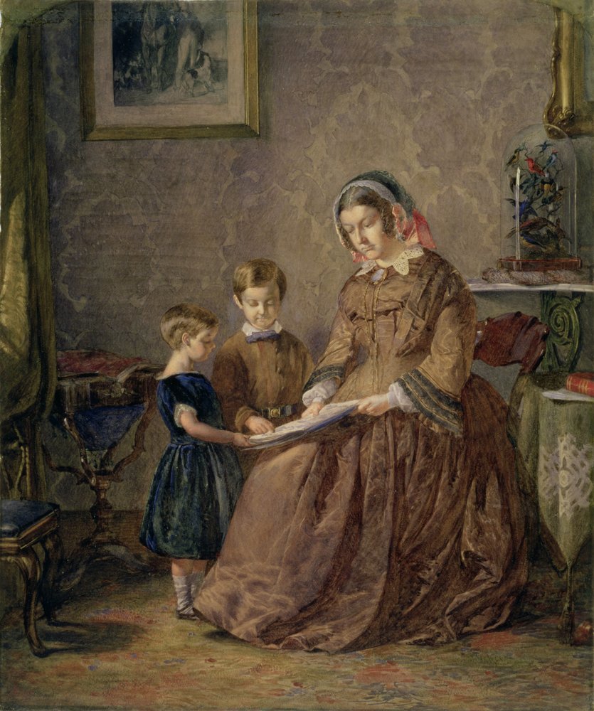 The Reading Lesson, 1855 by John Dawson Watson