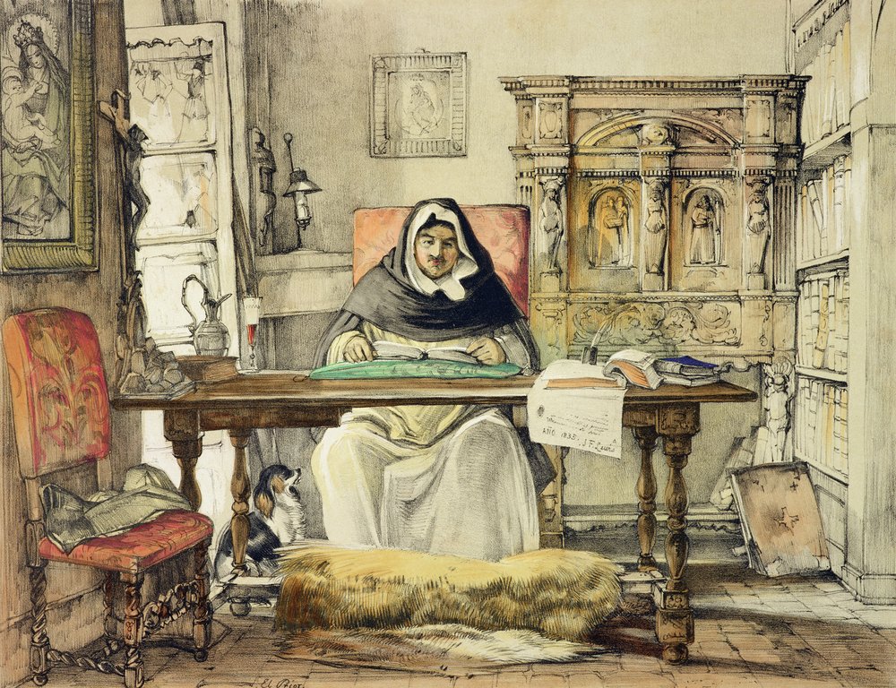 The Prior, from Sketches of Spain, engraved by Charles Joseph Hullmandel, published 1836 by John Frederick Lewis