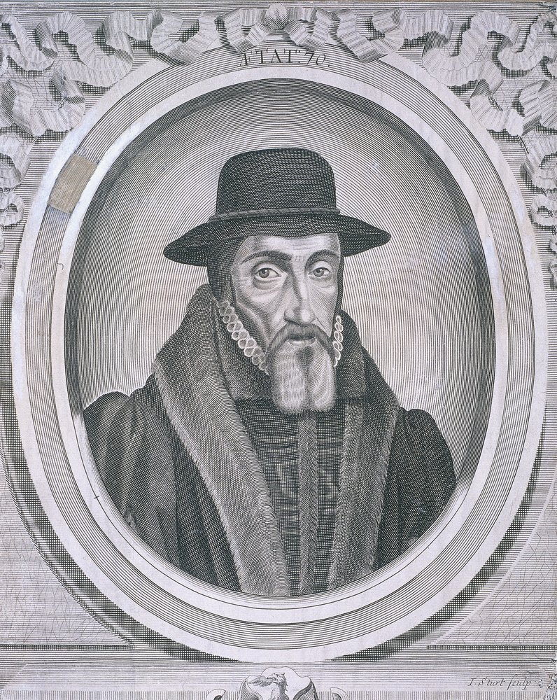 Oval portrait of John Foxe, c1570, c1700 by John Sturt