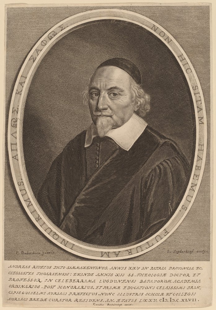 Andreas Rivetus by Jonas Suyderhoff after Pieter Dubordieu