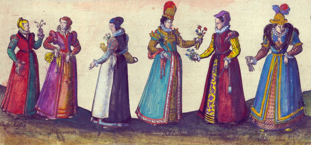 Elizabethan Women エリザベスウーマン エリザベス English Women of the Elizabethan Era, 1598