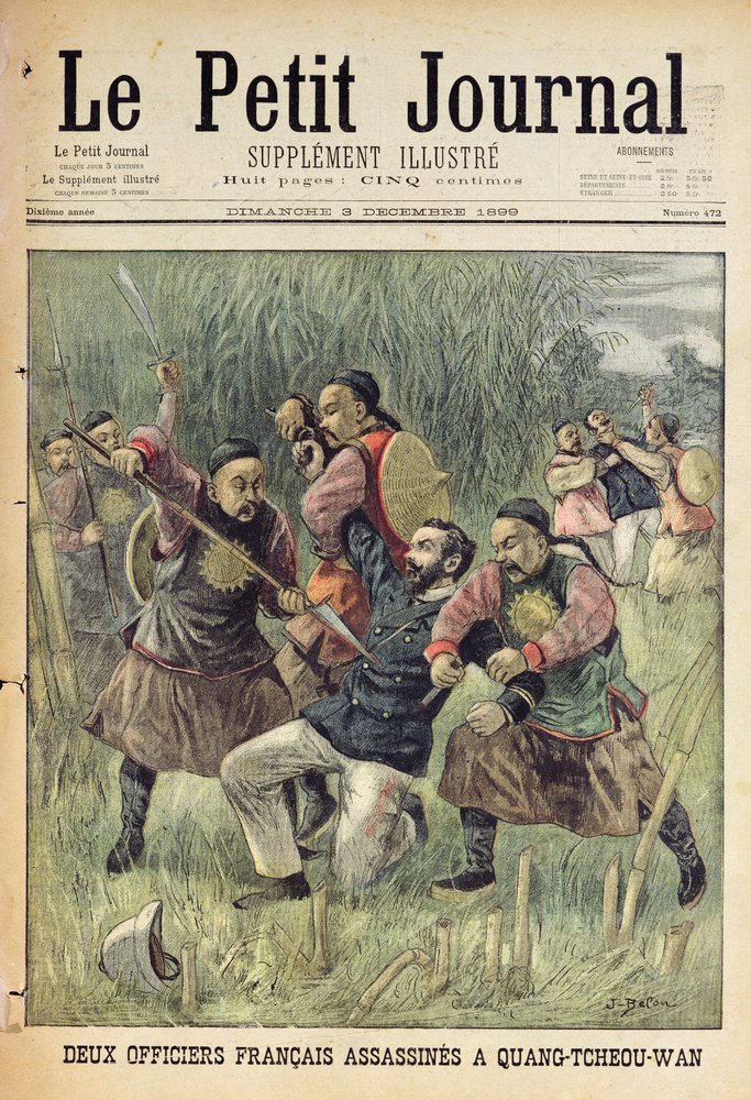Two French Officers Assassinated at Quang-Tcheou-Wan by the Chinese, Title Page from “Le Petit Journal”, 3 December 1899 by Jose Belon