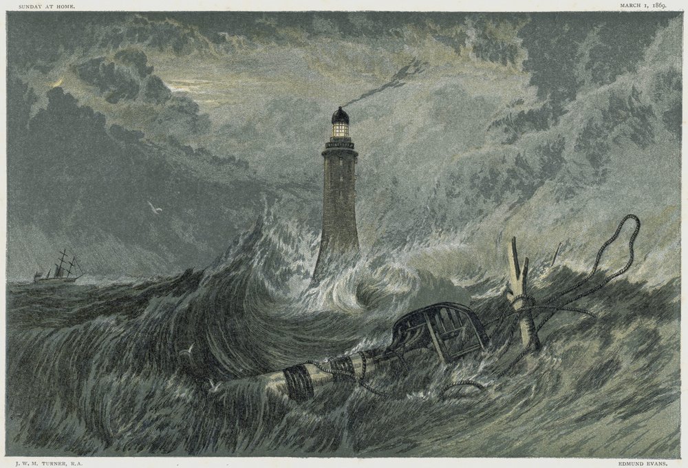 Eddystone Lighthouse, built on the Eddystone Rock by the English Civil ...