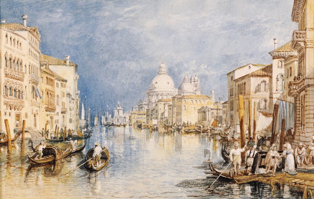 The Grand Canal, Venice, with Gondolas and Figures in the Foreground, c.1818 by Joseph Mallord William Turner