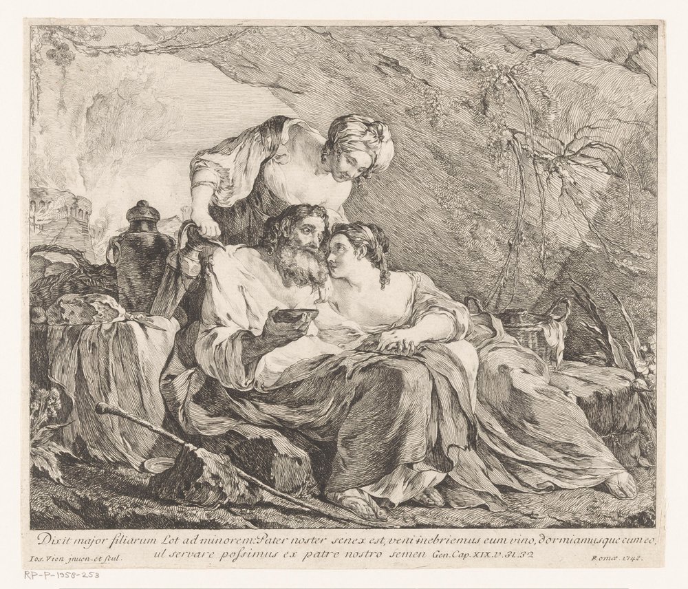 Lot and His Daughters by Joseph Marie Vien (I)