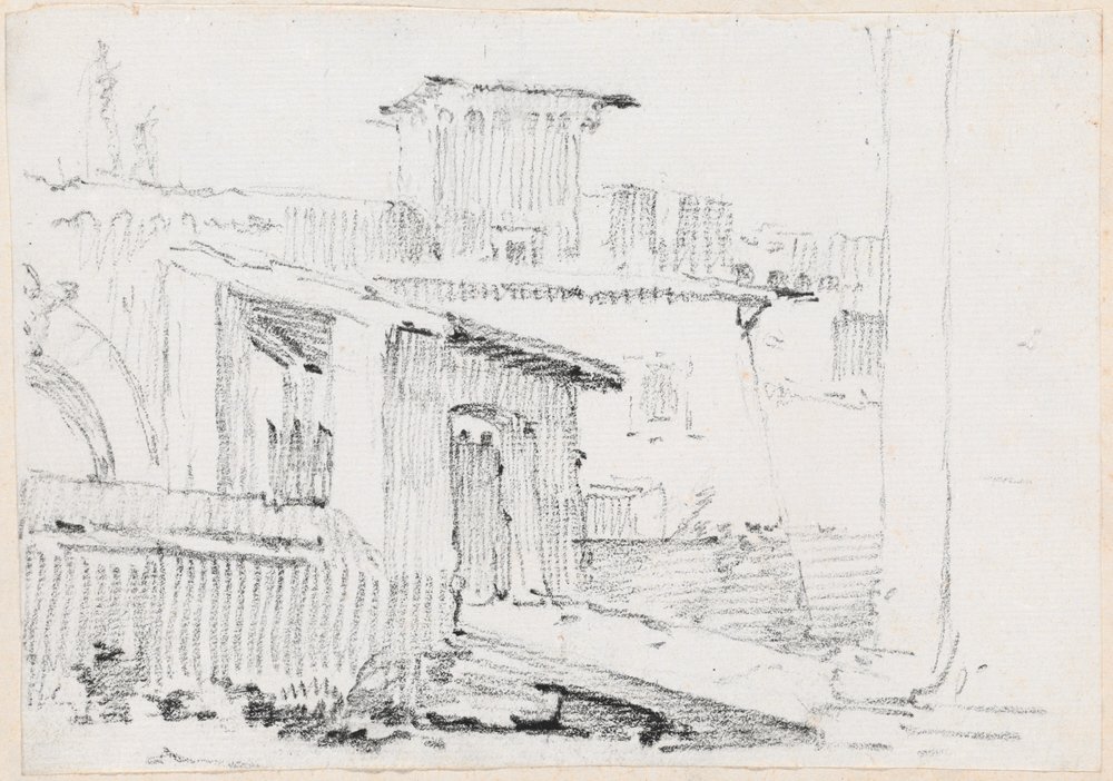 Roman Buildings with an Open Shed by Joseph-Marie Vien