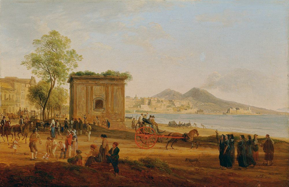 The Gulf of Naples with Scenes from Everyday Life by Joseph Rebell