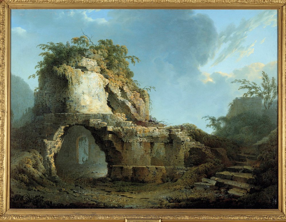 The tomb of the Roman poet Virgil (70-19 BC). It is located near the ...