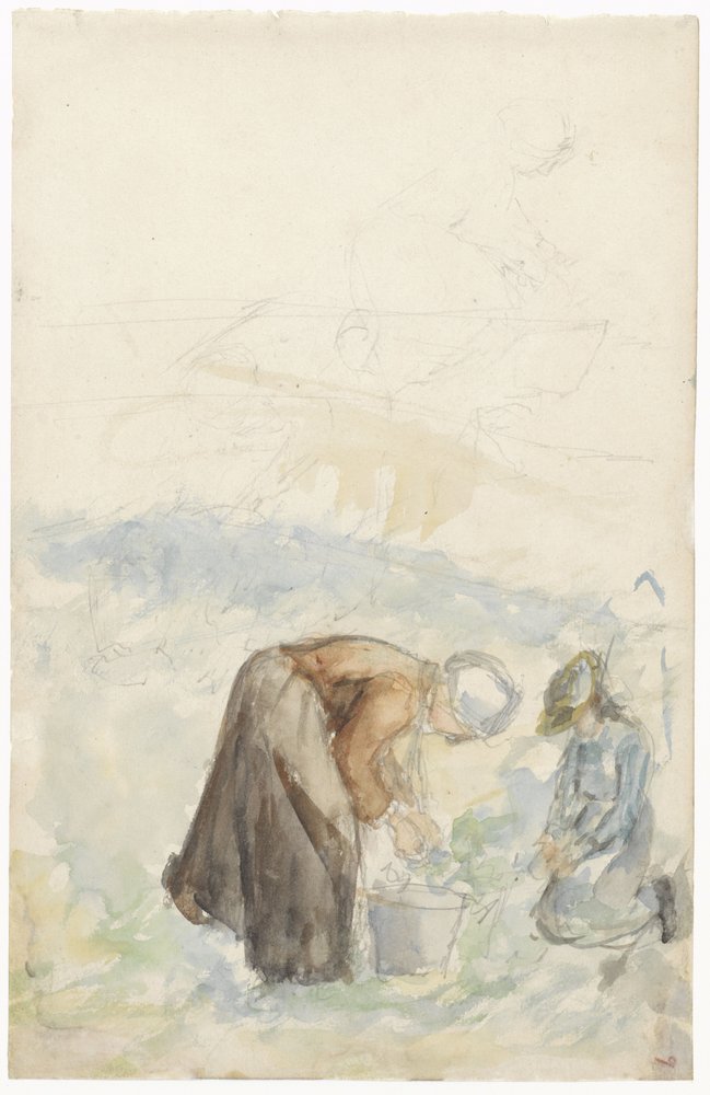 Two Women Working in the Field by Jozef Israëls