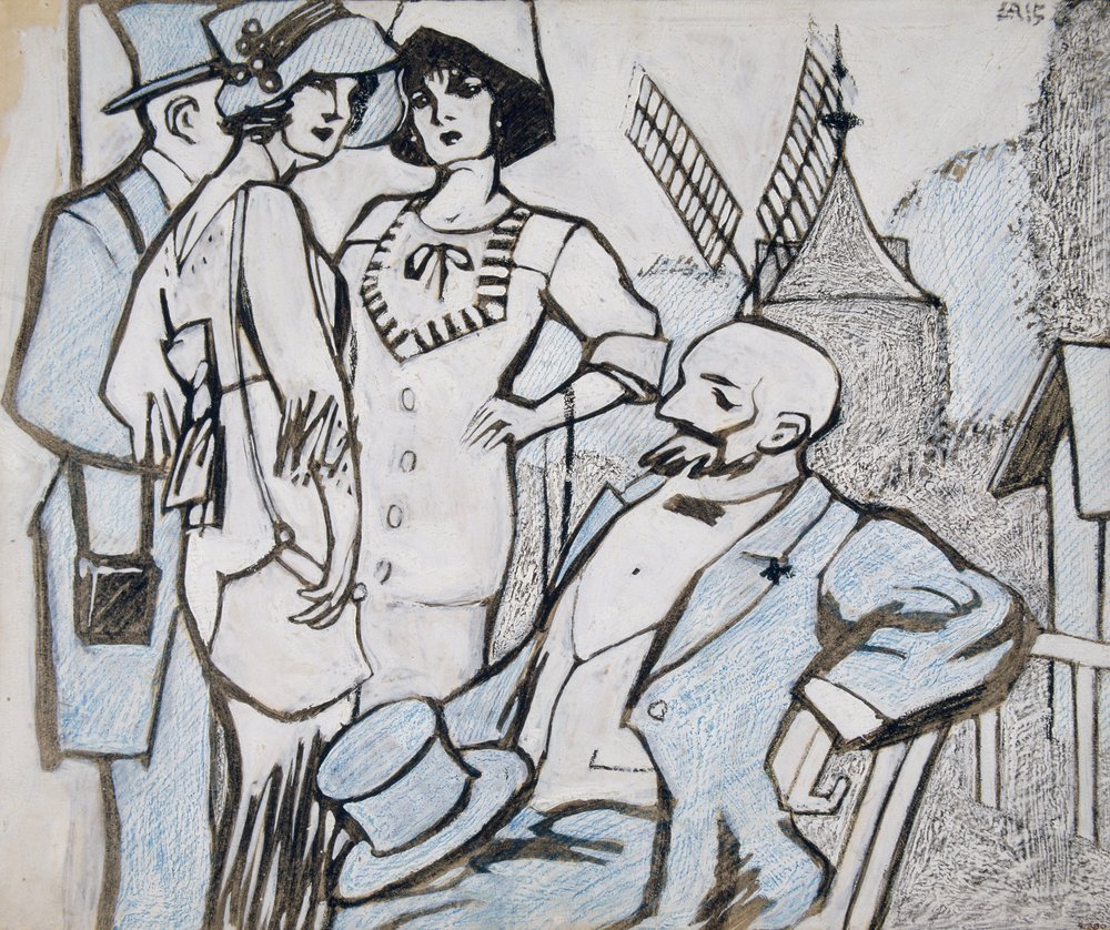 At the Longchamps Races by Juan Gris