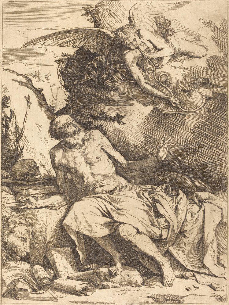 Saint Jerome Hearing the Trumpet of the Last Judgment by Jusepe de Ribera