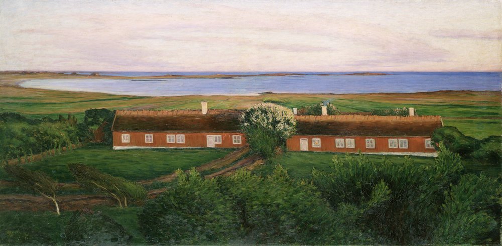 The Neighbouring Farm Houses by Karl Fredrick Nordstrom