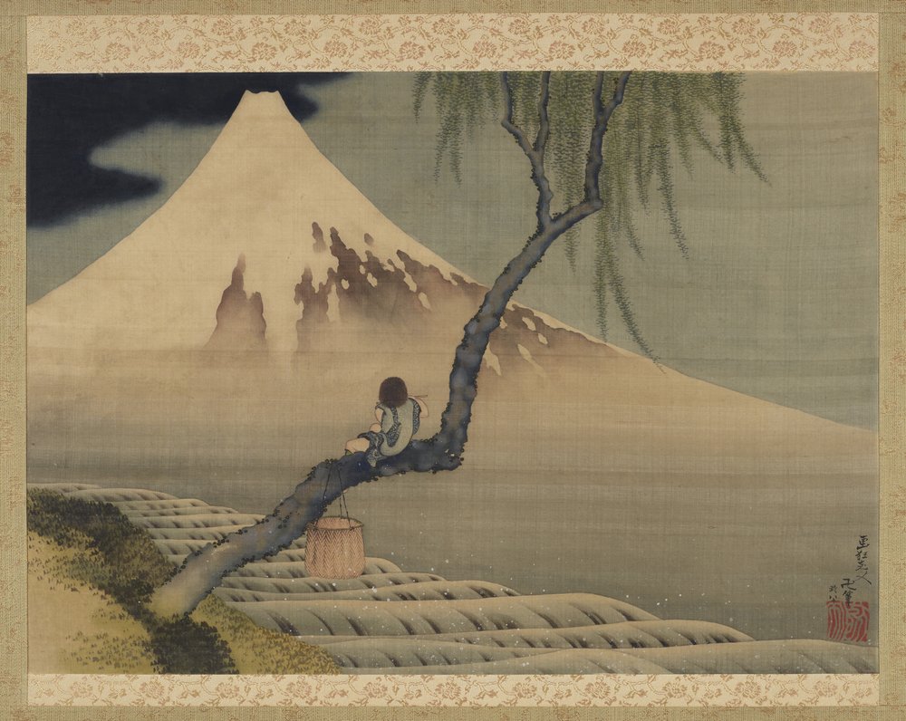 Boy Viewing Mount Fuji, 1839 by Katsushika Hokusai