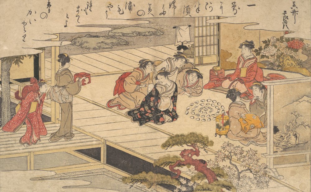 Women Playing a Game with Shells by Kitagawa Utamaro