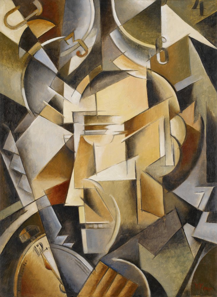The Clockmaker, c. 1914 by Ivan Vassilyevich Klyun