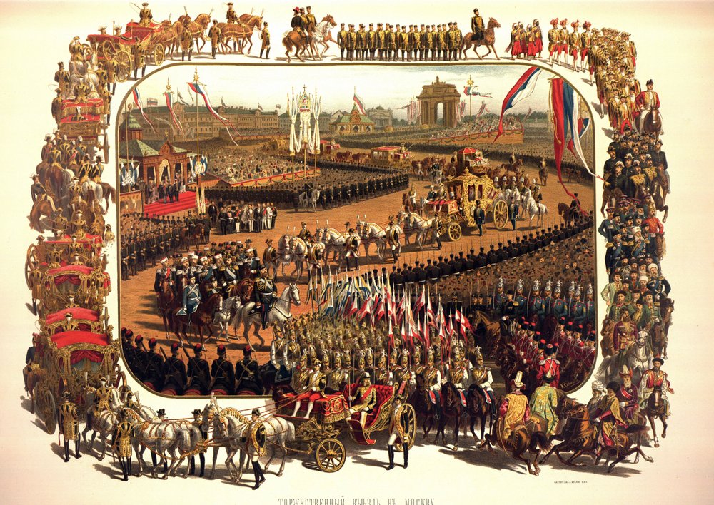 The Ceremonial Entry of Alexander III in Moscow (From the Coronation Album) by Konstantin Apollonovich Savitsky