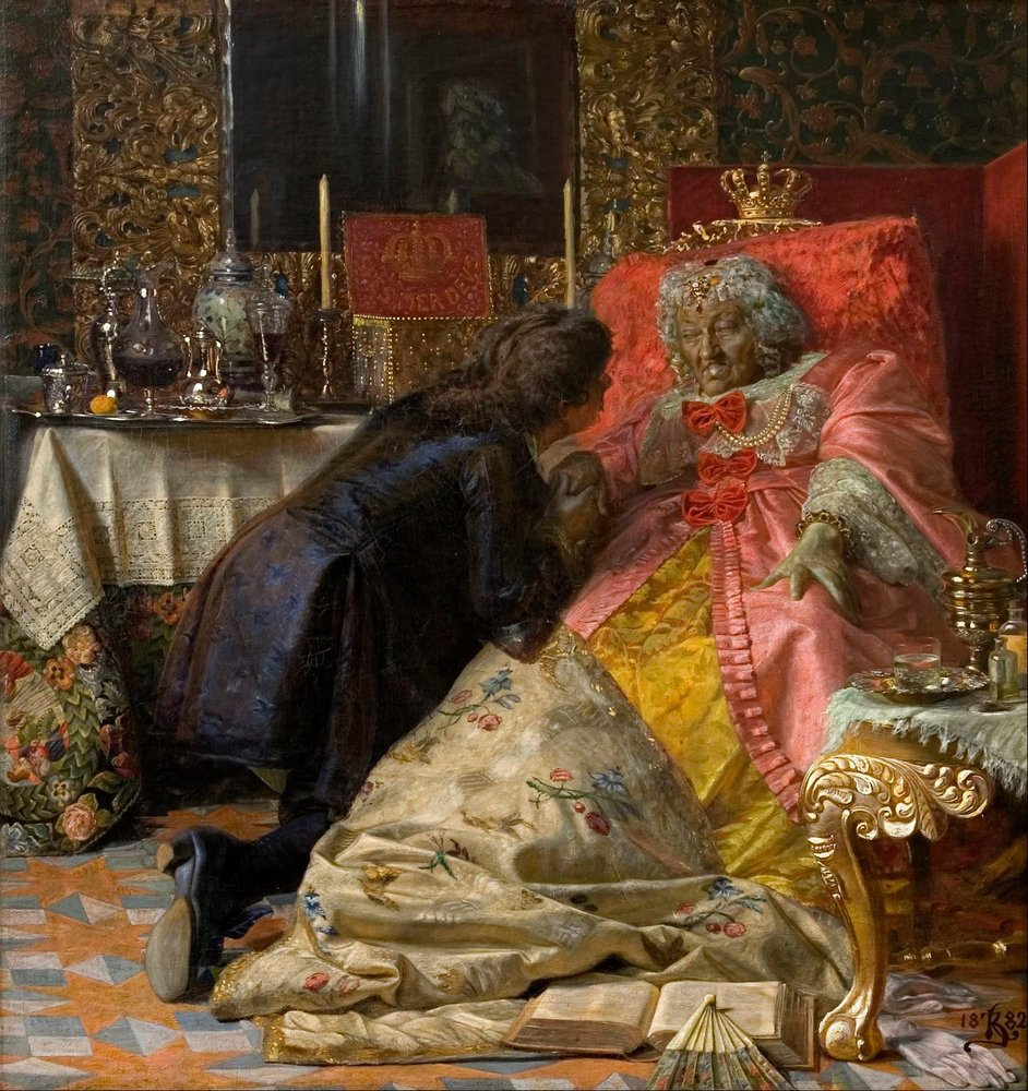 Death of Queen Sophie Amalie by Kristian Zahrtmann