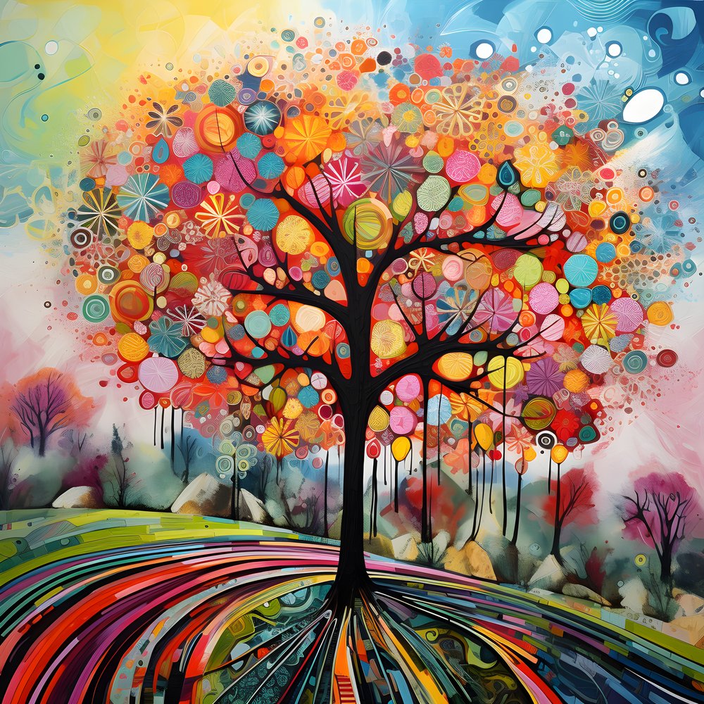 Tree in the Flower Garden 4 by Kurt Heppke