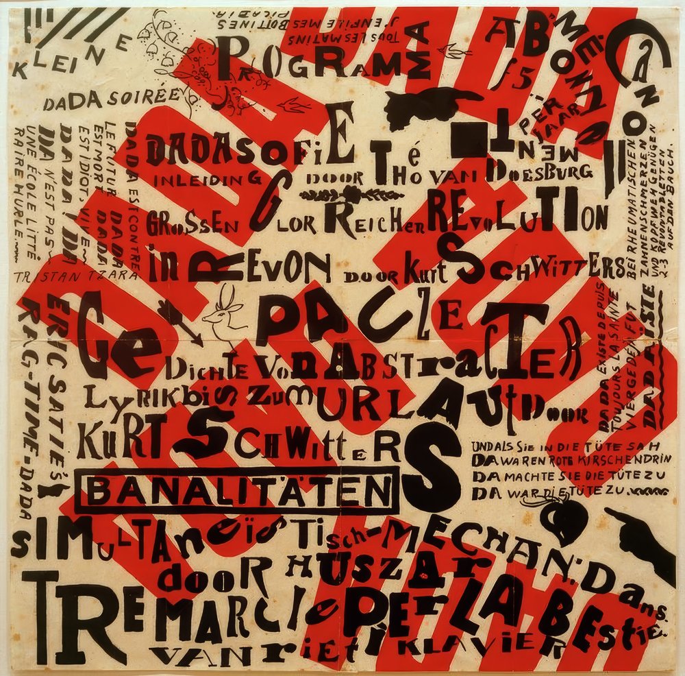 Poster for a Small Dada Soirée by Kurt Schwitters