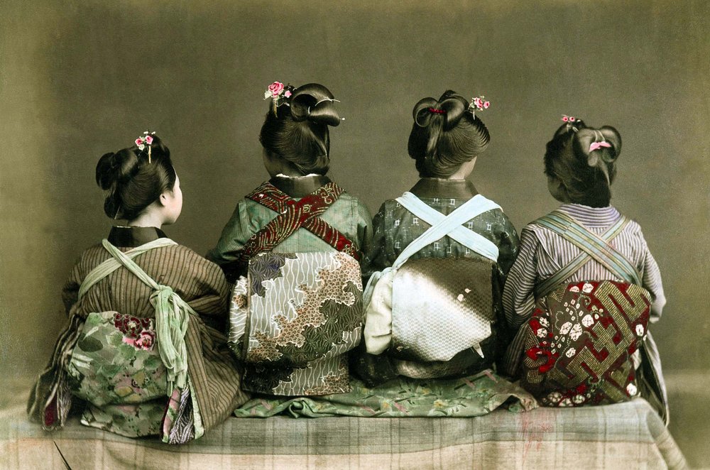 Female Dancers by Kusakabe Kimbei