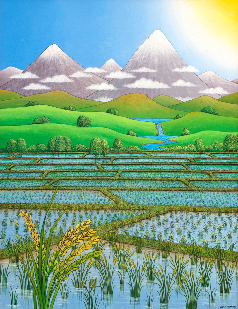 Japan Rice Paddy Field, 1997 by Larry Smart: Fine art print