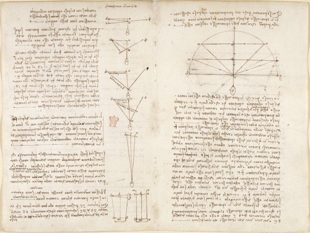 Notes and diagrams on mechanics, entitled 