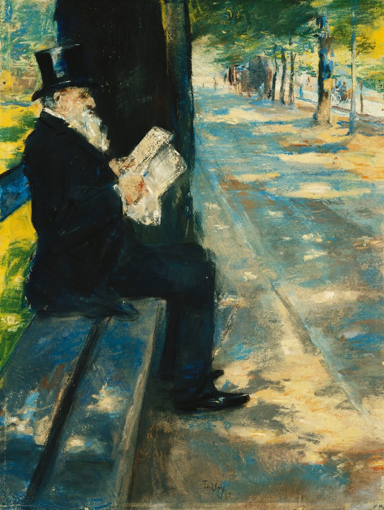Gentleman in the Park by Lesser Ury: Buy fine art print