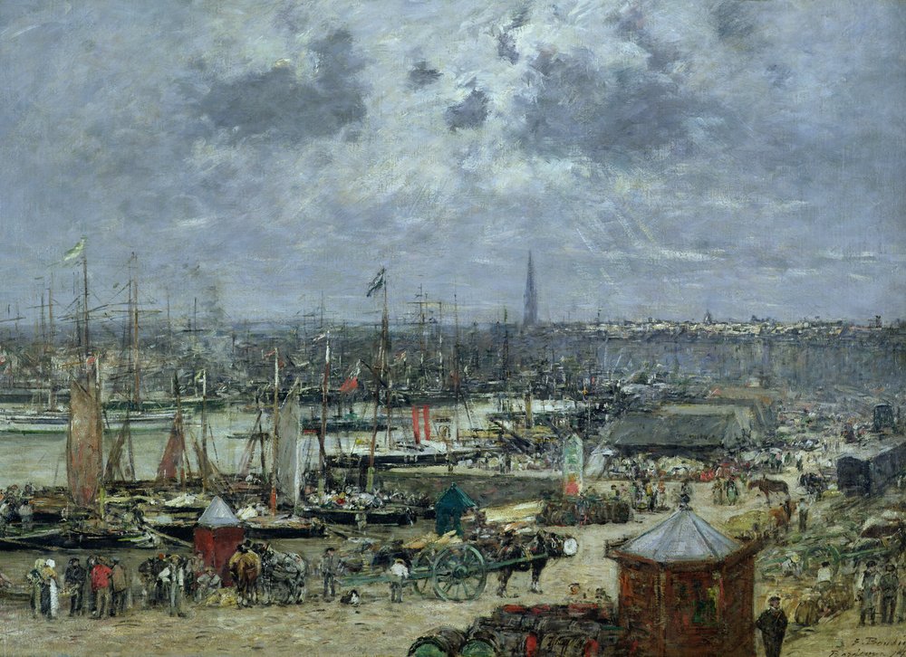 The Port of Bordeaux, 1874 by Eugene Louis Boudin