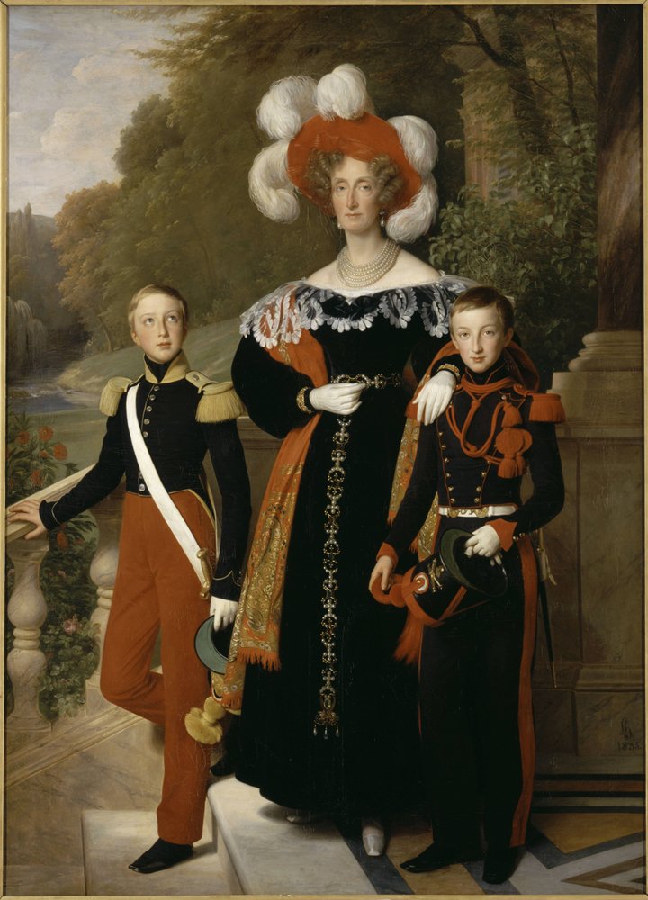 Queen Marie-Amélie with her Children by Louise Marie Jeanne Hersent