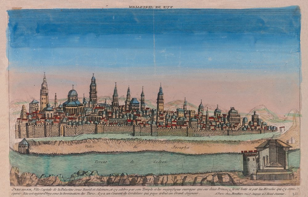 The Jerusalem Map, Capital City of Palestine under David and Solomon, 1770
