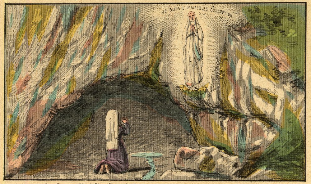 The Apparition of Virgin Mary in Lourdes - The Virgin appears to ...