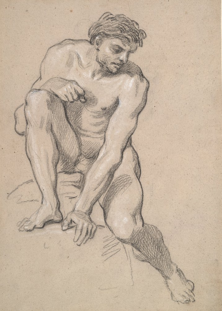 Study of a Male Nude by Louis de Boullogne the Younger