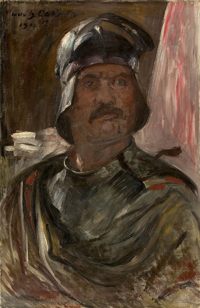 Self-Portrait in armor by Lovis Corinth