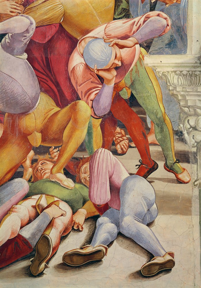 (Detail) of Prophets and the End of the World, Entrance Wall of the Chapel of the Madonna di San Brizio, 1499-1504 by Luca Signorelli