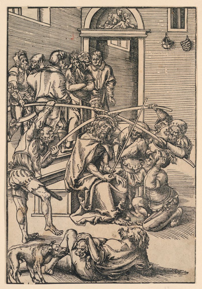 Crowning of Thorns, illustration from "The Passion" by Lucas Cranach the Elder